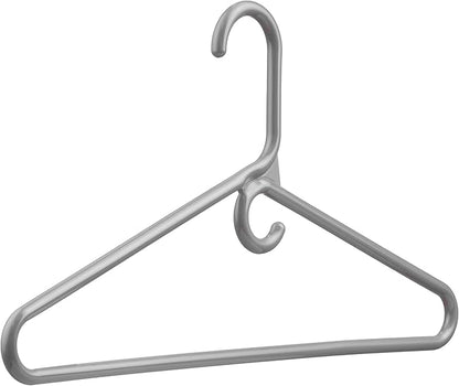 DEILSY™ Gray Heavy Duty Hangers with Hooks for Scarves & Belts – Thick and Strong Clothes Hangers for Shirts, Jackets, Pants, and Dresses – Space-Saving Plastic Hangers – Pack of 50