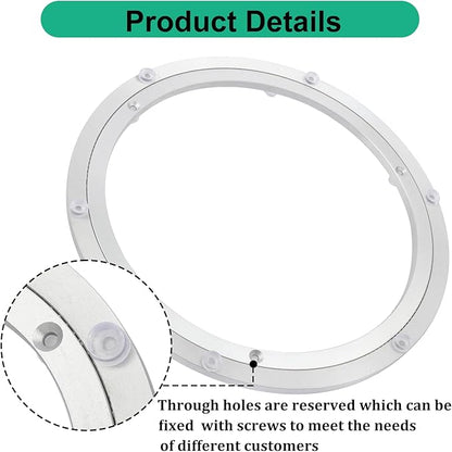 2 Pack 12 Inch Aluminium Alloy Turntable Bearing, Heavy Duty Swivel Turntable Lazy Susan for Round Dining Table, 12" Smooth Swivel Turntables for Lazy Susan Dining Table?Silver