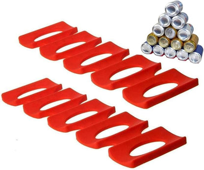 Mikinona 2pcs Can Beverage Beer Rack Pad Stacking Wine Bottle Organizer for Fridge