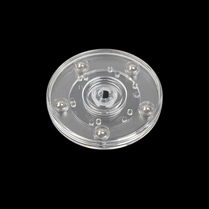 Geesatis 10 Pcs Tiny Lazy Susan 3 inch Acrylic Turntable Organizer Bearings Round Swivel Plate, Smooth Swivel Plate for Kitchen Base Turn Dining Table, Clear