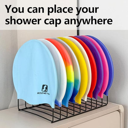 Beanie Holder Organizer, Knitted Hat Storage Rack Display Stand Metal Cap Holder for Winter Swimming Hat Display Home Entryway Tabletop Bedroom Closet Dresser Room Office (Black, 1 Pcs)
