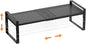 Multi-Functional Metal Shoe Rack,Expandable Adjustable Stackable Kitchen Organizer,Metal Shelf risers for cabinets, Kitchens and Closet, Bathroom(1Pack/Black/Medium)
