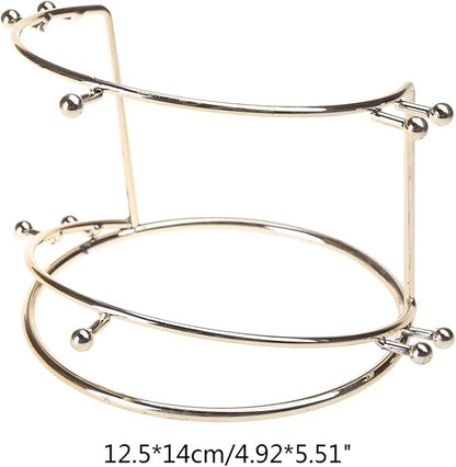 Tiara Crown Headband 2 Layer Display Rack Gold Metal Princess Crown Stand Holder Crystal Headbands Storage Organizer