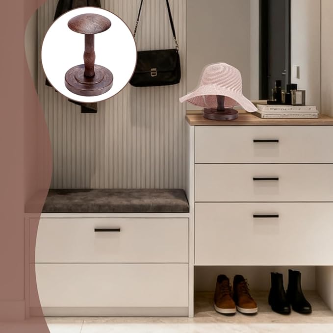 PH PandaHall 1 Set Hat Rack Stand, 8.9 inch Cap Holder Stands Cowboy Hat Rack Closet Hats Organizer Baseball Cap Organizer for Baseball Caps Hats Wig Helmet Closet Display Closets Shelve Home Decor