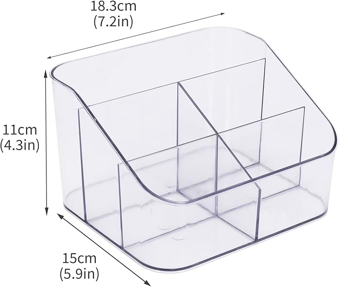Drink Packet Organizer, Powdered Drink Mix,Powder Packet,Acrylic Water Flavor Packet Organization Container with Removable Dividers for Storage Bins for Kitchen Cabinet, Pantry,Office