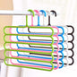 5 Layer Pants Clothes Hanger Wardrobe Storage Organizer Rack (Set of 5), 32l x 1b x 33h cm (Assorted Colour) Plastic