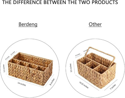Berdeng Utensil Caddy, Utensil Basket for Table,Napkin and Utensil Holder, Silverware Caddy, Cutlery Holder, Utensil Holder for Party, Picnic Caddy for Plates and Utensils…