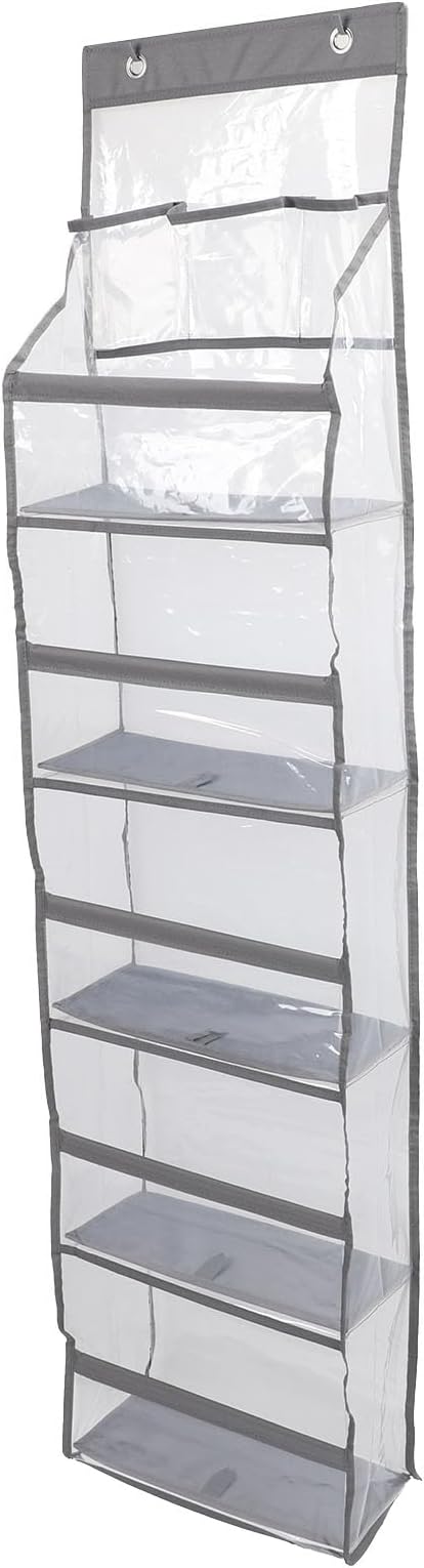 Multifuntional Over The Door Organizer 5 Layers 3 Large Capacity Pockets Anti Tilt Hanging Closet Door Organizer for Pantry Nursery Bathroom