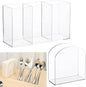 Rainmae Cutlery Storage Organizer and Napkin Holder Kit, Acrylic Cutlery Utensil Holder Tissue Paper Holder for Kitchen Countertop Organization Hold Fork Knife Spoon Silverware Tableware Storage Box