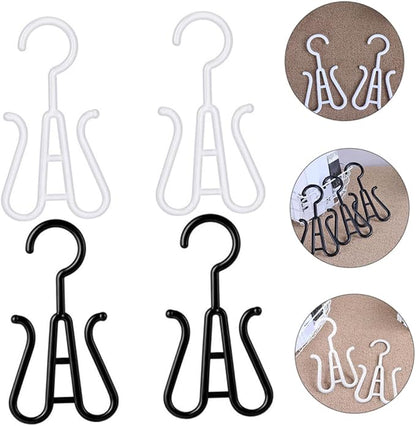 Garneck 4pcs Simple Sneaker Rack Shoes Display Hooks Thickened Plastic Hanger for Home