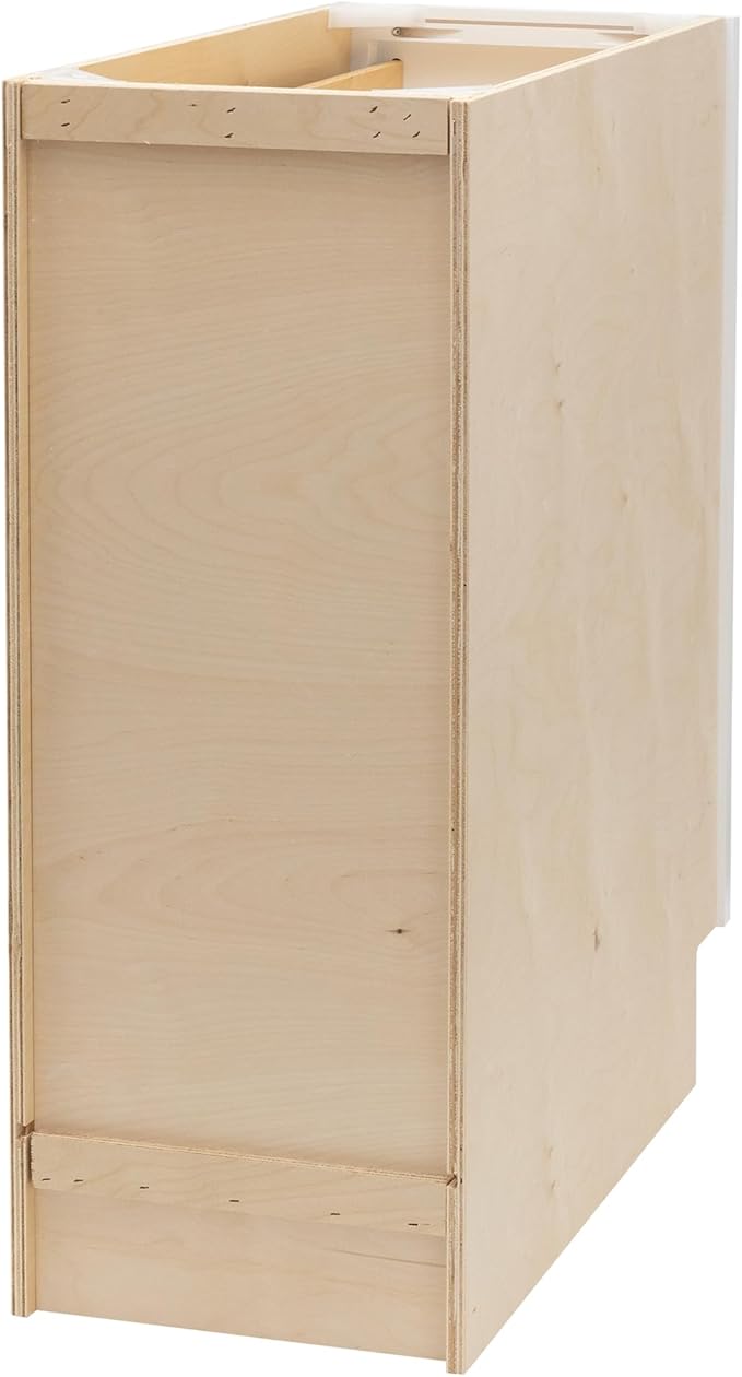 Quicklock RTA (Ready-to-Assemble) | Base Kitchen Cabinets - Shaker Style | Made in America (Pure White, 15" W x 34.5" H x 24" D 3 Drawer Pots and Pans)