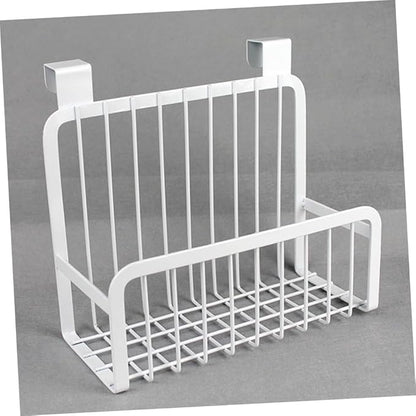 ULTECHNOVO Over the Cabinet Door Basket Nail Hanging Storage Rack for Kitchen Bathroom Strong Capacity Organizer for Condiments Versatile Use Cupboards Wardrobe Doors