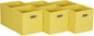 Household Essentials 6 ct Open Fabric Cube Storage Bins, Golden Yellow