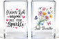 Girl Power 2 Pack Acrylic Cosmetic Pencil Pen Holder Cup, Hope Inspirational Makeup Brush Organizer Holder, Women Faith Gifts, Christian Encouragement Gifts for Women Mom Daughter Sister Teacher