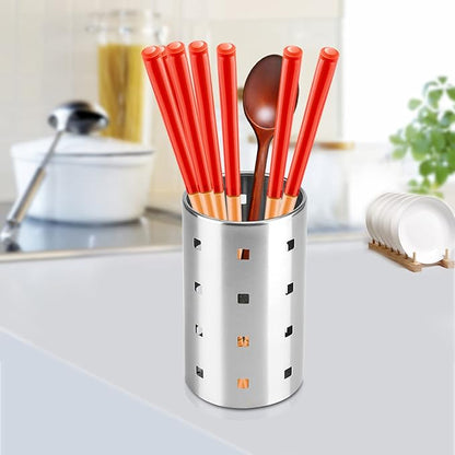 Cutlery Rack, 304 Stainless Steel Utensil Holder Sturdy Drainer Basket Utility Utensil Drying Rack Drying Rack for Countertop L