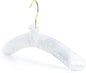 HANGERWORLD White Satin Padded Hangers - 4 Pack, 17inch Adult Size, No Shoulder Bump Coat Hangers