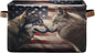 Large Storage Basket Wolf Usa Flag Storage Bin Cube Canvas Fabric Organizer Handles Collapsible for Clothes Toys Bedroom Decorative