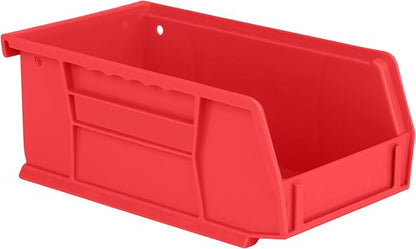 Hudson Exchange 7-1/2" x 4" x 3" Plastic Stackable Storage Bin and Hanging Container (Red, 1 Pack)