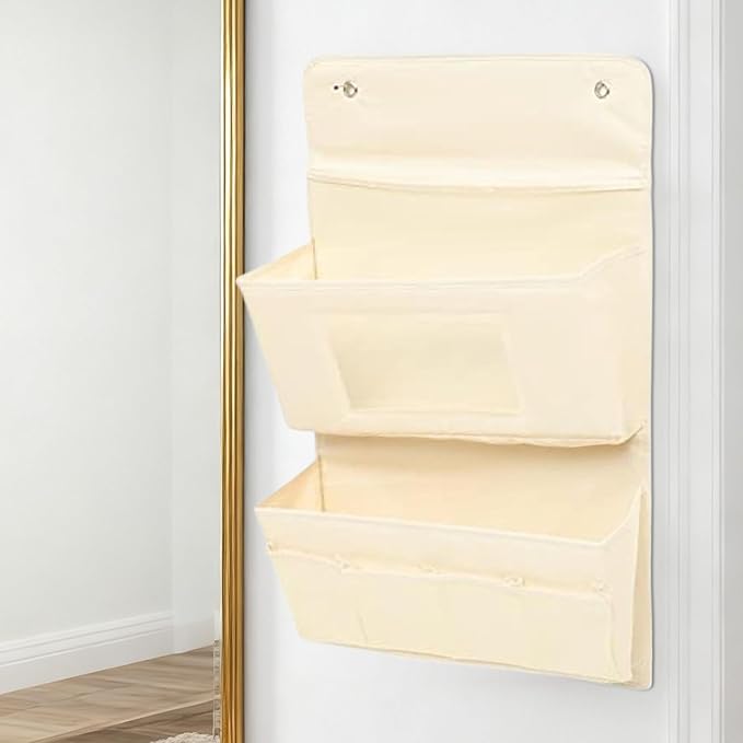 Wall Pocket - 15.75 x 24.8 Inch Step , Door Hanging Bag, Cupboard Hangable Storage Bag for Kitchen, Cupboard, Bathroom, Bedroom, Laundry College Door