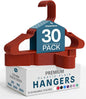 Utopia Home - Plastic Hangers 30 Pack - Space Saving Clothes Hanger - Durable and Strong Closet Organizers and Storage Makes It Ideal Stocking Stuffers or Apartment or Dorm Room Essentials (Red)