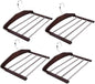 4pcs Wooden Clothes Hanger Organizer Multi Non- Design for Pants and Accessories Space-Saving Closet Versatile Drying Hanger Rotatable Hooks