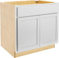 Quicklock RTA (Ready-to-Assemble) | Base Kitchen Cabinets - Shaker Style | Made in America (Pure White, 36" Wx34.5 Hx24 D Base)