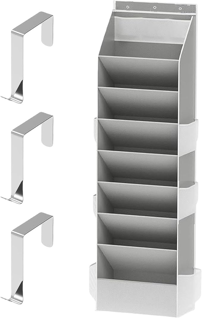 Door Shoe Organizer - 8 Layer Rack Door Hanger For 16-24 Shoes,Closet Storage Portable For Home Bathroom Bedroom Utility Room Classroom RV Entryway