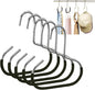 Durable Steel Hangers: Maximize Closet Space with Versatile Storage, Non-Slip Stainless Steel Clothes Rack Organizer for Hats, Ties, Scarves, Clothes (5, Black)