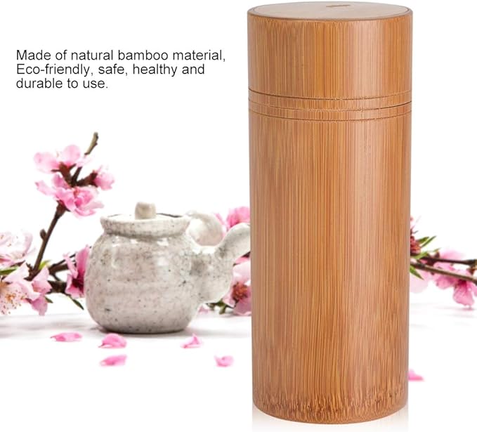 Mumusuki Tea Jar, Portable Sealed Tube Tea Storage Box Canisters Box Wake Tea Bucket for Farmhouse Kitchen Counter(M)