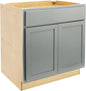 Quicklock RTA (Ready-to-Assemble) | Base Kitchen Cabinets - Shaker Style | Made in America (Magnetic Gray, 30" Wx34.5 Hx24 D Base)