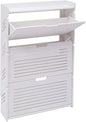3-Layer Shoe OrganizerModern Shoe Storage Cabinet White Tipping Shoe Cabinet Shoe Rack Cabinet for Entryway Ultra-Thin Shoe Cabinet Entryway Shoe Storage 27.56 * 6.69 * 42.91inch