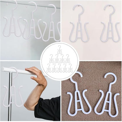 Zerodeko 10pcs Plastic Shoes Hanging Hooks Slipper Organizers for Efficient Storage and Quick Drying for Closet Travel and Home Use
