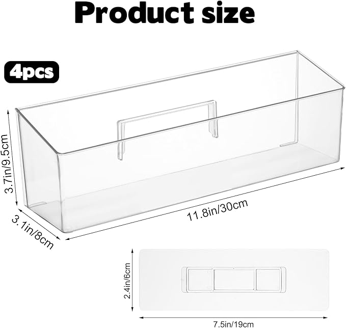 2 Pack Spice Rack, Spice Organization for Cabinet, Storage Organizer Bins, Clear Plastic Seasoning Jars Rack Condiment Bottles Shelf Makeup Organizer for Kitchen Cabinet Doors Pantry RV Organization