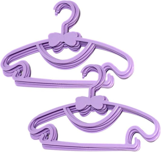 YYaaloa 60pcs Kids Clothes Hangers - Baby & Toddler Plastic Hangers (Purple, Very Durable)