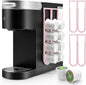 2Pcs Pink Coffee Pod Holder for Keurig K-Cup, Side Mount Storage Organizer, Wall Mount Design, Space Saving K cup holder, Perfect for Counters Small Space(2 Packs/for 16 K Cups)