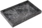 Marble Bathroom Vanity Tray, Natural Luxury Vanity Home Kitchen Bathroom Table Tray, Stone Decorative Countertop Dresser Trays for Key Coffee Perfume Jewelry Makeup (Black, 12"x 8" x1.2")
