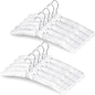 10 Pack Satin Padded Hangers, 17 Inch Large Anti Slip Cushioned Hanger, White Satin Hangers for Women, No Shoulder Bump Bride Hanger for Wedding Dress Sweaters Coat Women Clothes