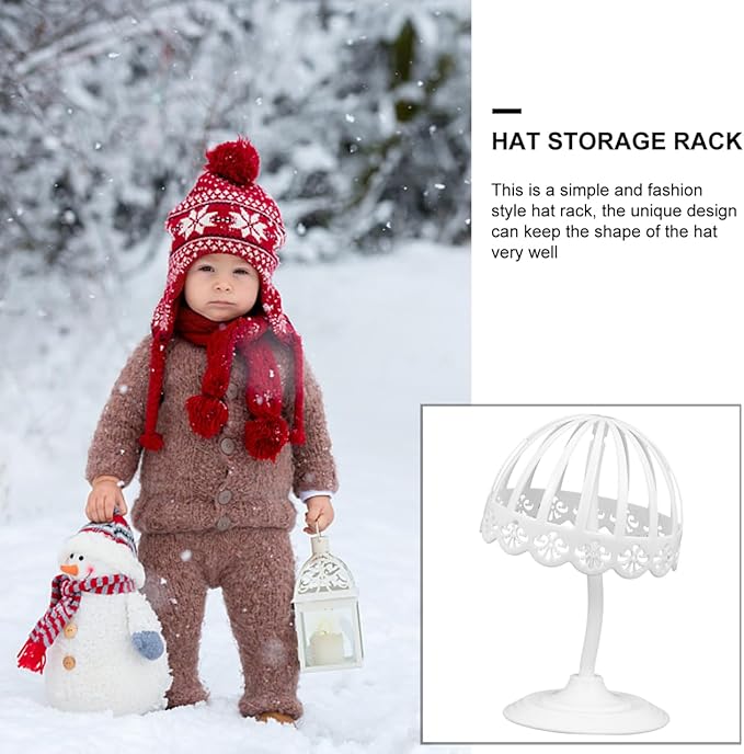 IMIKEYA 2pcs Hat Rack Baby Bonnet Holder Hat Holder Baby Bonnet Rack Display Stands Showing Stand s for Kids Has Polyethylene (pe) White Organizer Child Storage