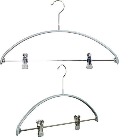 Mawa Narrow Petite Clothing Hangers, Steel Hanger with Non-Slip Coating, for Shirts, Dresses, Suits, Pants, Skirts, Camisoles, Jackets, 360-degree Rotatable Hook