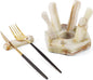 Marble Utensil Rest Green Onyx for Kitchen Counter, Perfect Spoon and Cutlery Holder, Keeps Counter Clean and Organized, Modern Kitchen Accessory for Daily Use