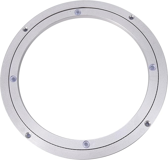 Lazy Susan Bearing, Lazy Susan Hardware Turntable Bearing Lazy Susan Parts Heavy Duty Aluminium Alloy Rotating Bearing Plate Turntable Round Dining Table (10 inches*H8.5MM)