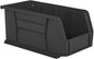 Hudson Exchange 11" x 5-1/2" x 5" Plastic Stackable Storage Bin and Hanging Container (Black, 1 Pack)