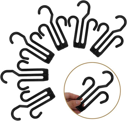 Yardwe 20pcs Plastic Shoe Hooks Hanging Slipper Rack Shoe Drying Hook for Home and Retail Display Black Thickened Organizer