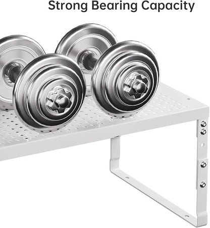 Cabinet Shelf,Expandable Adjustable Stackable Kitchen Organizer,for cabinets, Kitchens, countertops, bathrooms Shelf Organizer(1Pack/White,Large)