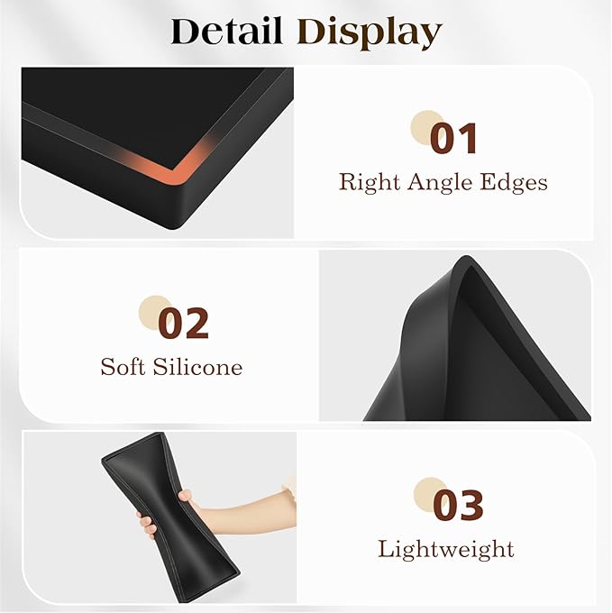 Luxspire Bathroom Vanity Tray, 11.8 x 5.1 Silicone Kitchen Counter Tray for Soap Dispenser, Bathroom Countertop Organizer for Perfume Soap Towel Bathroom Accessories, 2 Packs, Matte Black