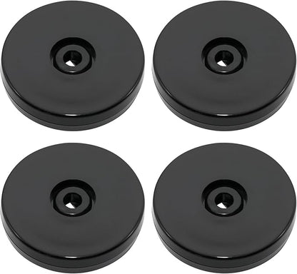 4 Pcs Black 2.5 inch Acrylic Lazy Susan Rotating Turntable Organizer Bearings - Round Swivel Plate for Spice Rack, Table, Cake, Kitchen Pantry
