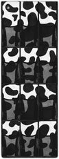Over Door Organizer, Black and White Cow Print 12 Compartment Breathable Mesh Pocket Hanging Shoe Rack for Closet Door Hanging Storage Organizer for Closets Behind Doors
