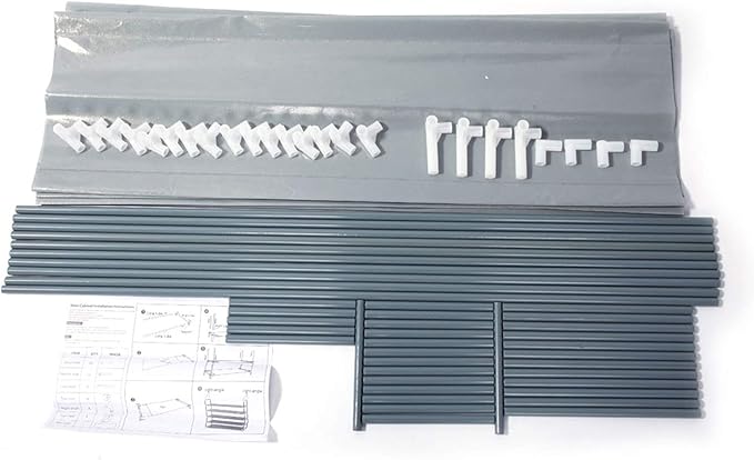 Savins Simple Assembly 5 Tiers Non-woven Fabric Shoe Rack with Handle Gray