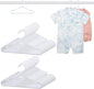 100 Pack White Baby Hangers 11.42 Inch - Kids Non-Slip Clothes Hangers for Infant & Child, Durable Plastic Children's Hangers for Closet, Pants, Coats, Skirts