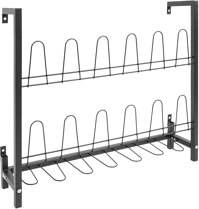 for 3 Tiers Wall Mounted Shoe Rack Metal Shoe Organizer Metal Hanging Shoe Rack